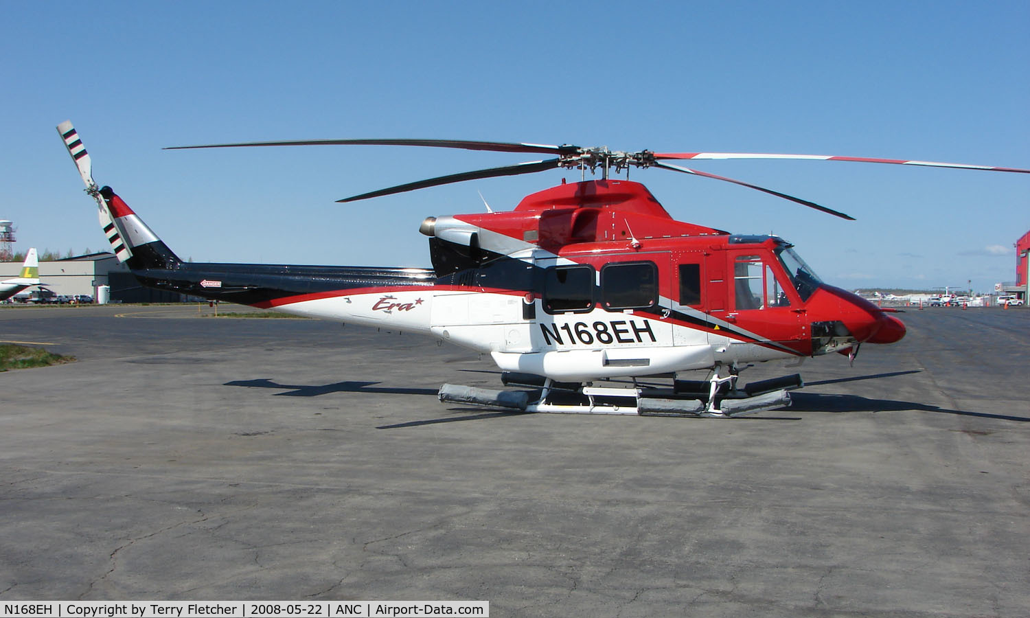 N168EH, 1981 Bell 412 C/N 33058, Era Helicopters Bell 412 on the Anchorage South Ramps