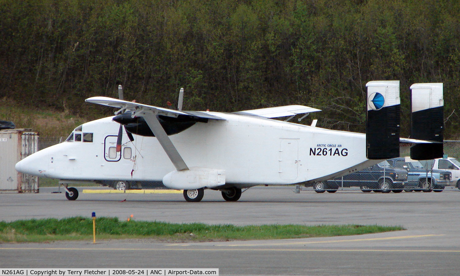 N261AG, 1985 Short SD3-30 C/N SH3117, Arctic Circle Air's Shorts 330 on Anchorage South ramp