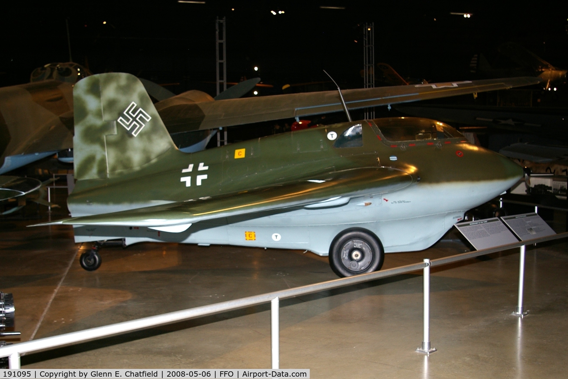 191095, Messerschmitt Me-163B Komet C/N Not found 191095, Displayed at the National Museum of the U.S. Air Force