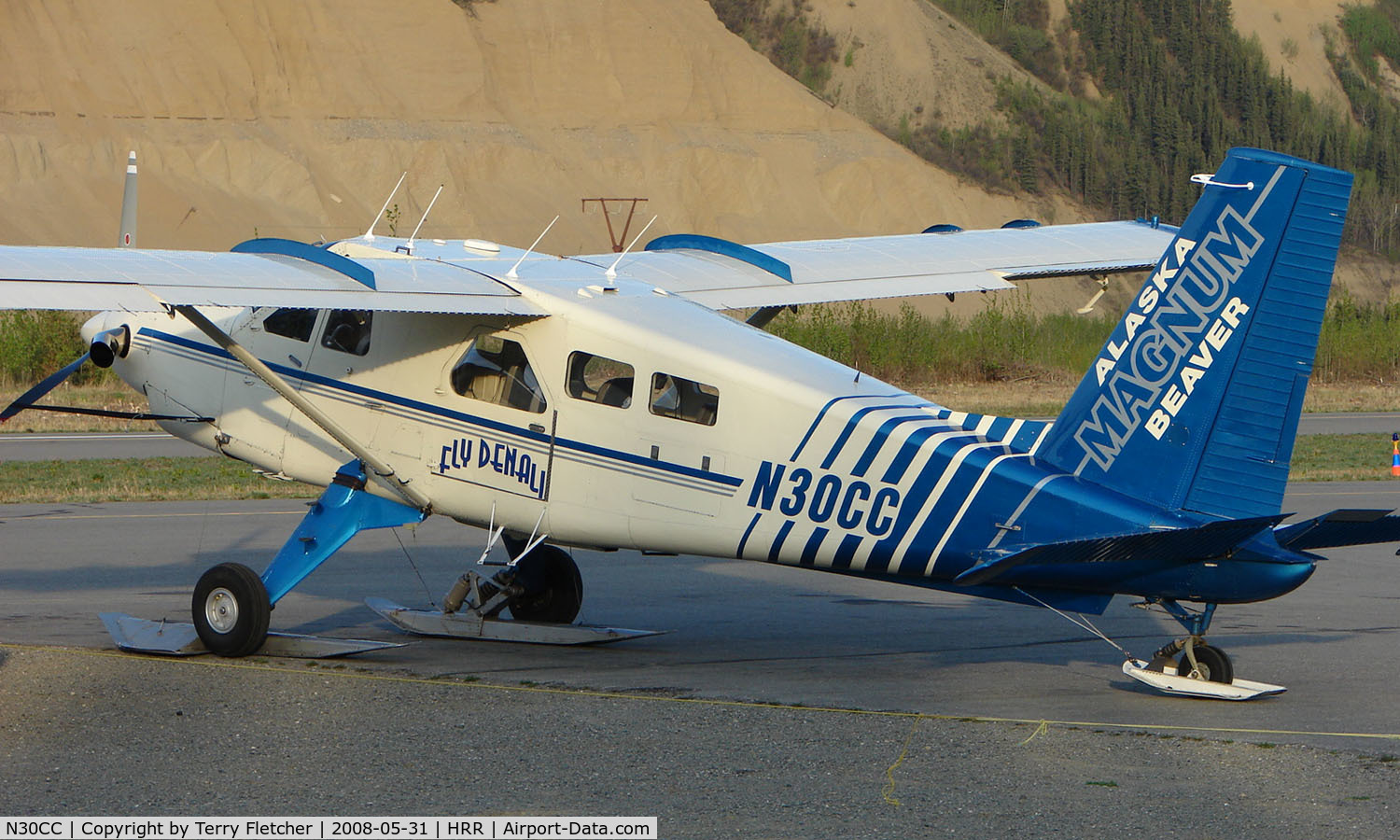 N30CC, 1964 De Havilland Canada DHC-2 Turbo Beaver Mk.3 C/N 1566TB4, 1964 DHC2 Beaver at Healy River Airport with Fly Denali titles