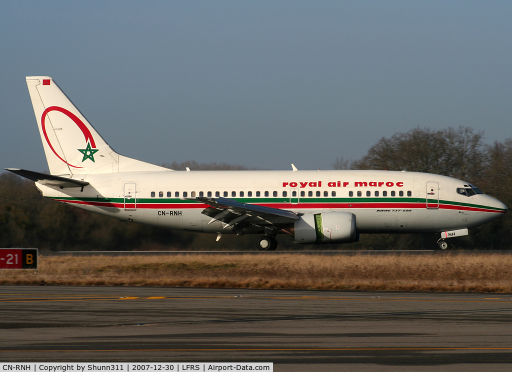 CN-RNH, 1997 Boeing 737-5B6 C/N 27680/2855, Landing from Marrakech...