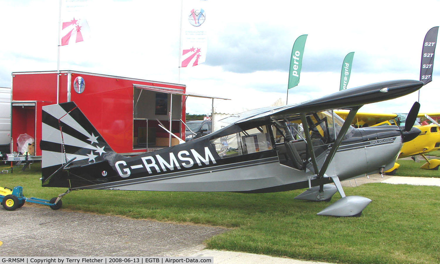 G-RMSM, 2008 American Champion 8KCAB Super Decathlon C/N 1064-2008, Aircraft on static display at AeroExpo 2008 at Wycombe Air Park , Booker , United Kingdom