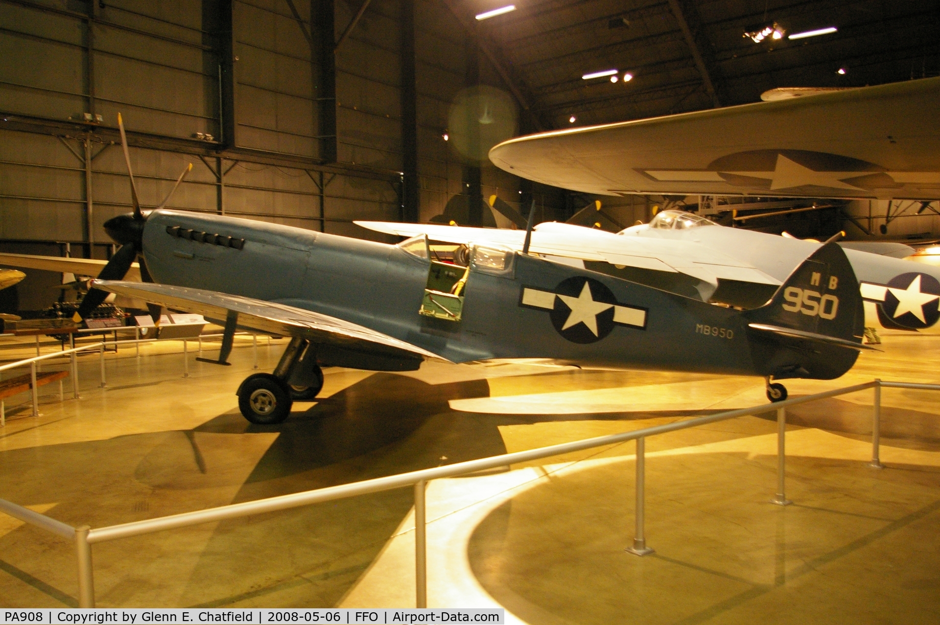 PA908, Supermarine 365 Spitfire PR.XI C/N 6S/417723, Displayed at the National Museum of the U.S. Air Force