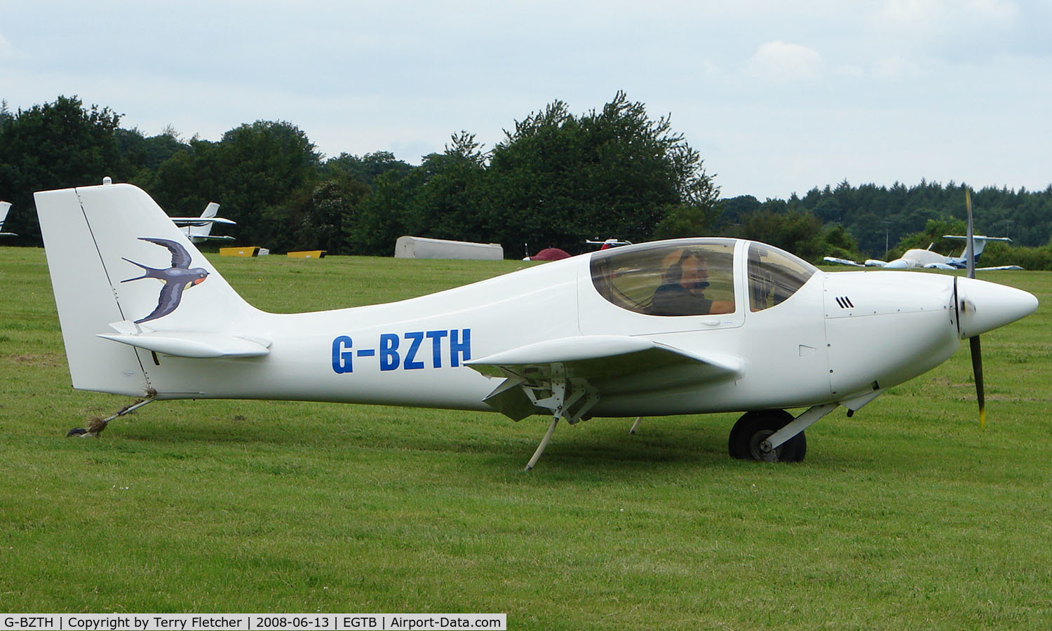 G-BZTH, 2002 Europa Monowheel C/N PFA 247-12494, Visitor  during  AeroExpo 2008 at Wycombe Air Park , Booker , United Kingdom