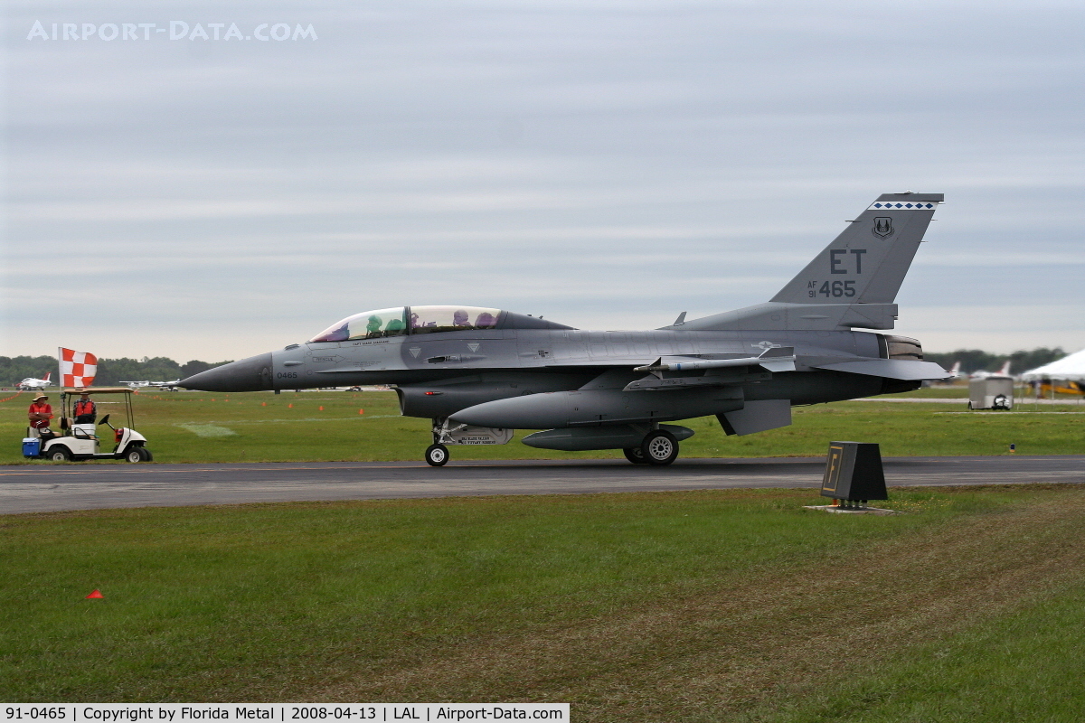 91-0465, 1991 General Dynamics F-16D Fighting Falcon C/N CD-20, F-16D