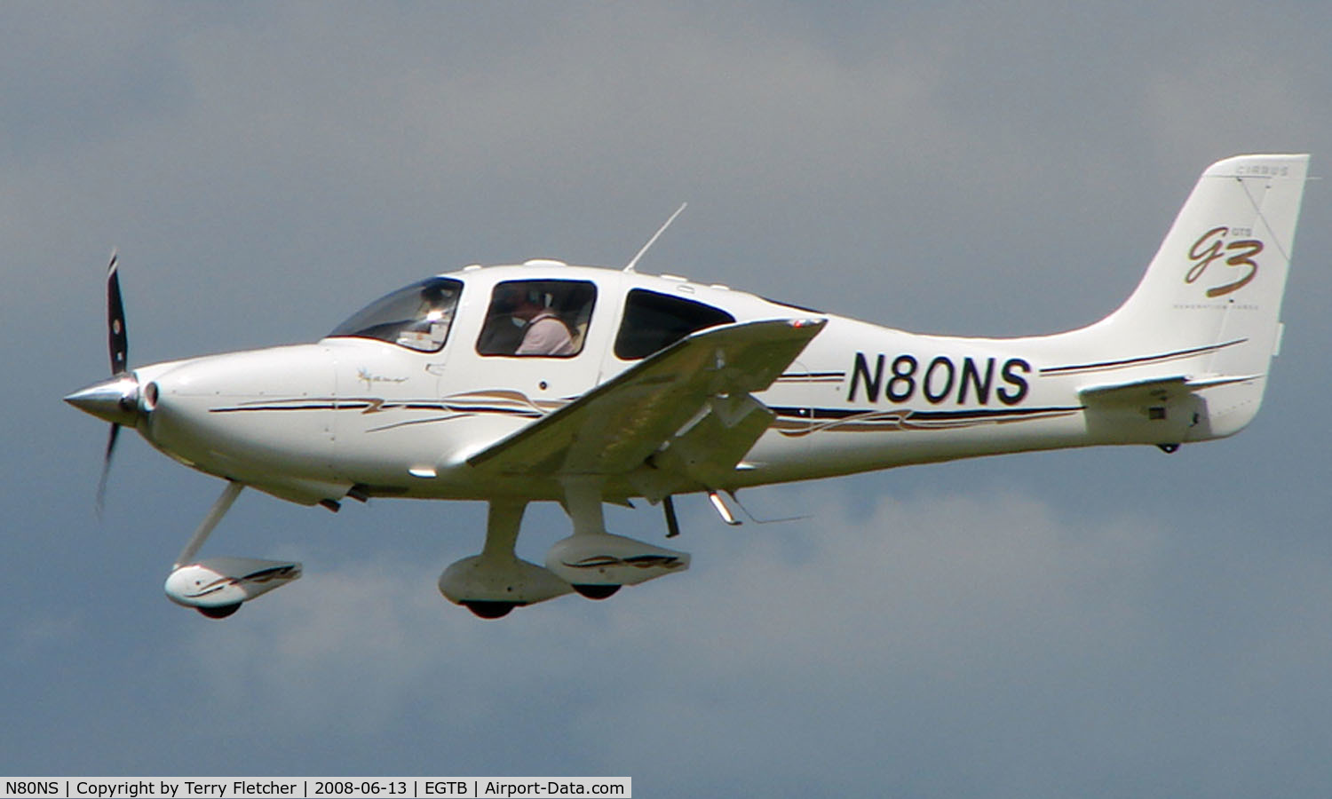 N80NS, 2007 Cirrus SR22 G3 GTS C/N 2839, Visitor  during  AeroExpo 2008 at Wycombe Air Park , Booker , United Kingdom