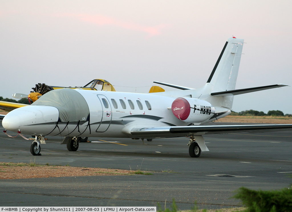 F-HBMB, 1982 Cessna 550 Citation II C/N 550-0324, Parked here for the night...