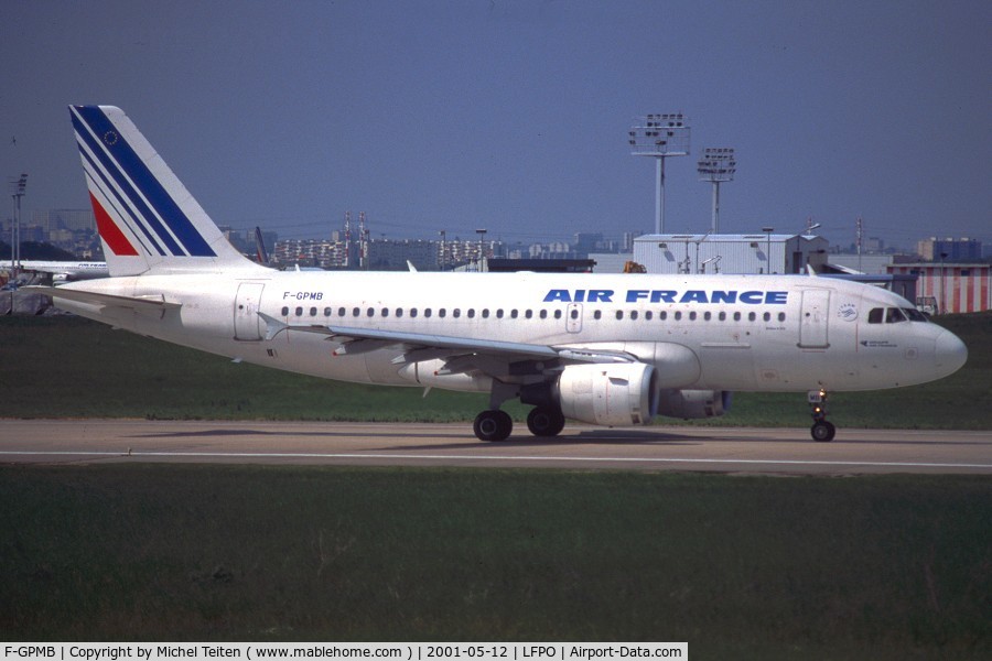 F-GPMB, 1996 Airbus A319-113 C/N 600, Air France