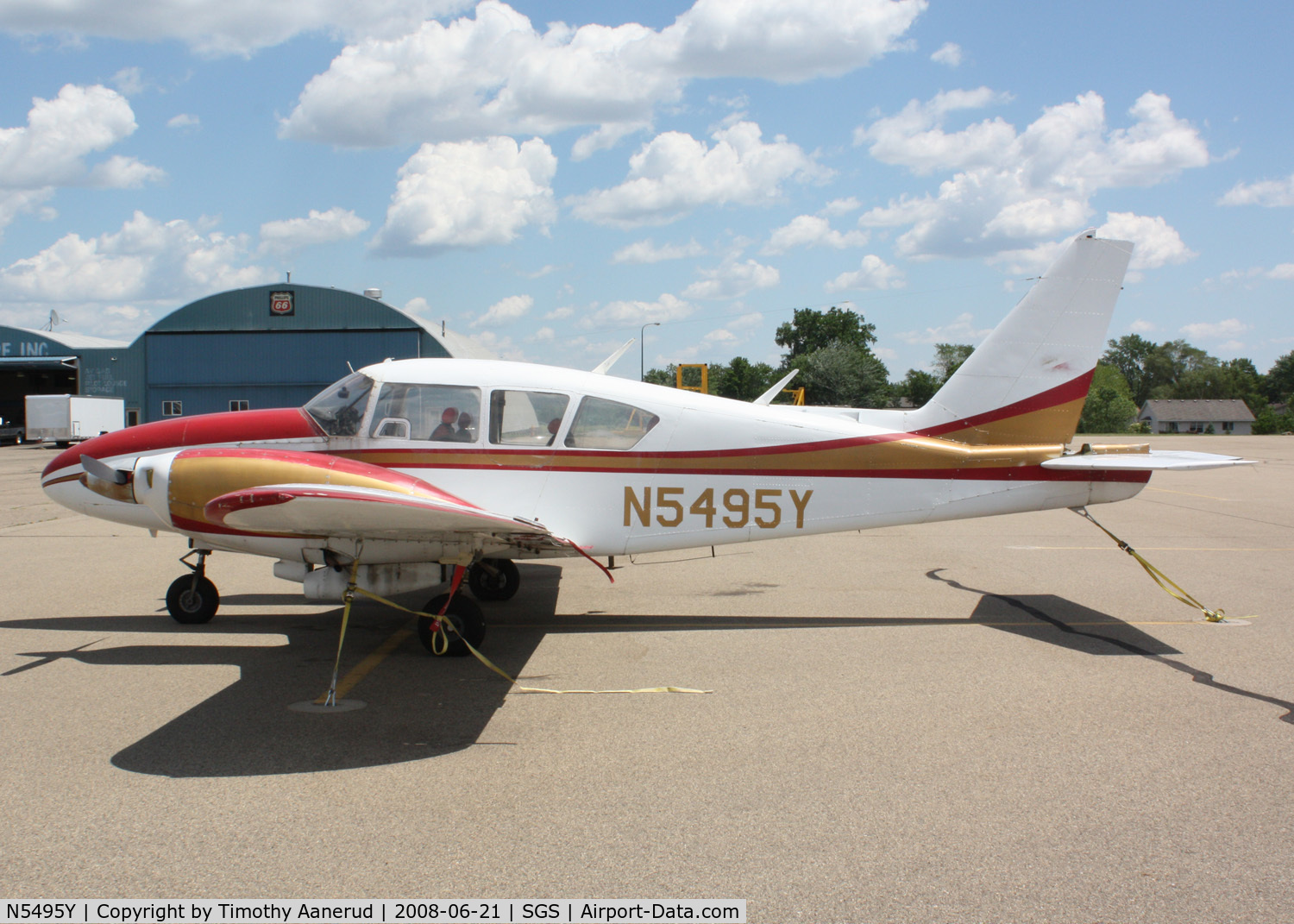 N5495Y, 1964 Piper PA-23-250 C/N 27-2588, Parked at South Saint Paul