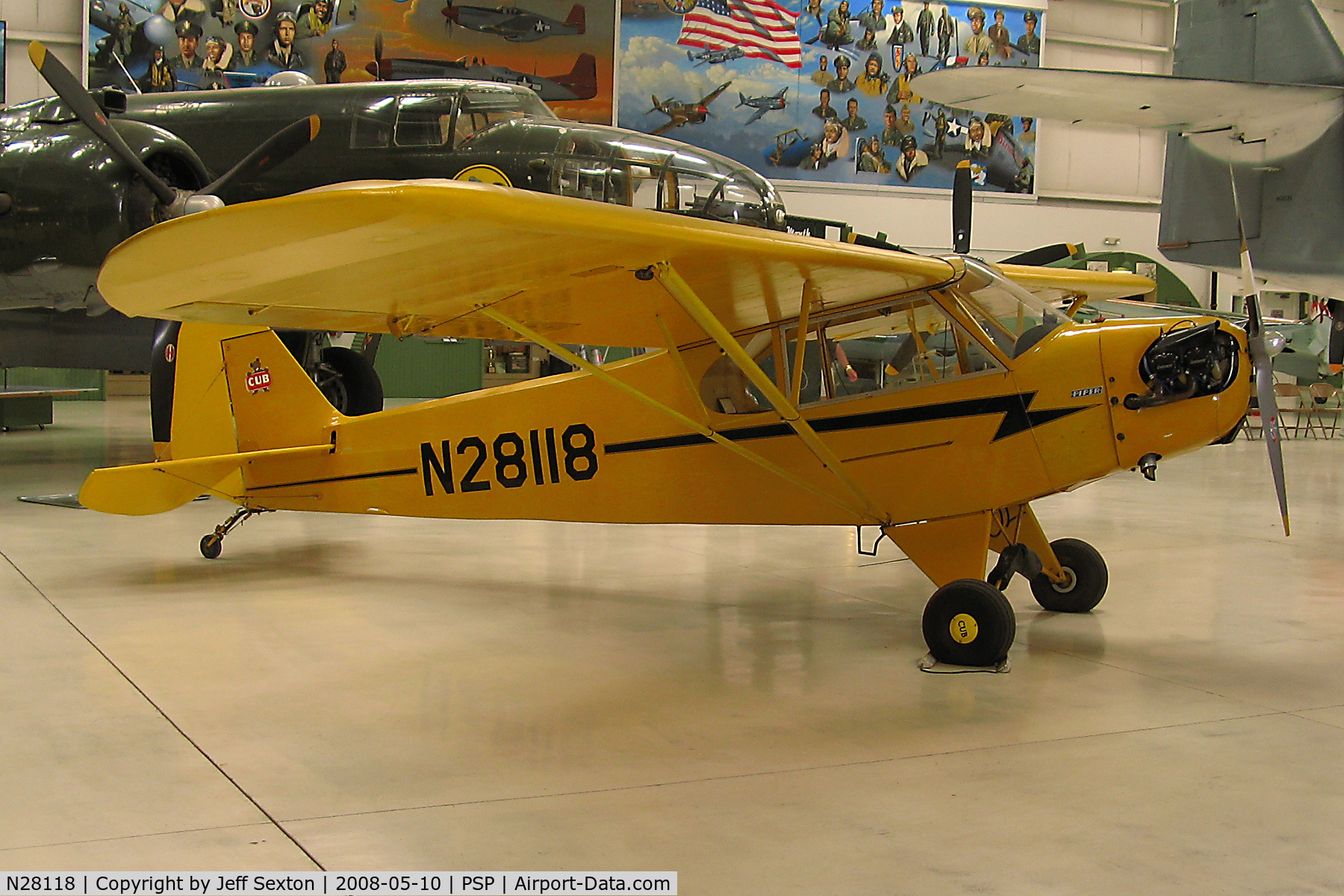 N28118, 1940 Piper J3L-65 Cub C/N 4594, Palm Springs Air Museum