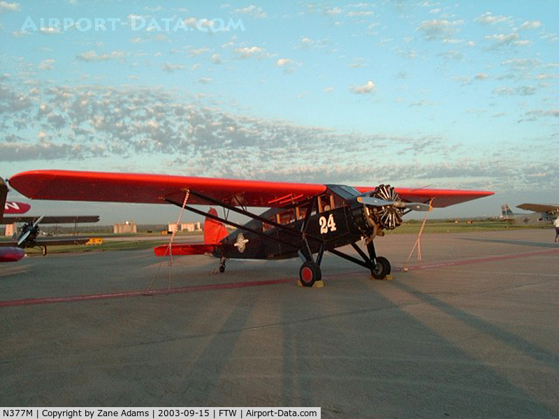 N377M, 1929 Curtiss-Wright Travel Air A-6000-A C/N A6A-2003, National Air Tour stop at Ft. Worth Meacham Field - 2003