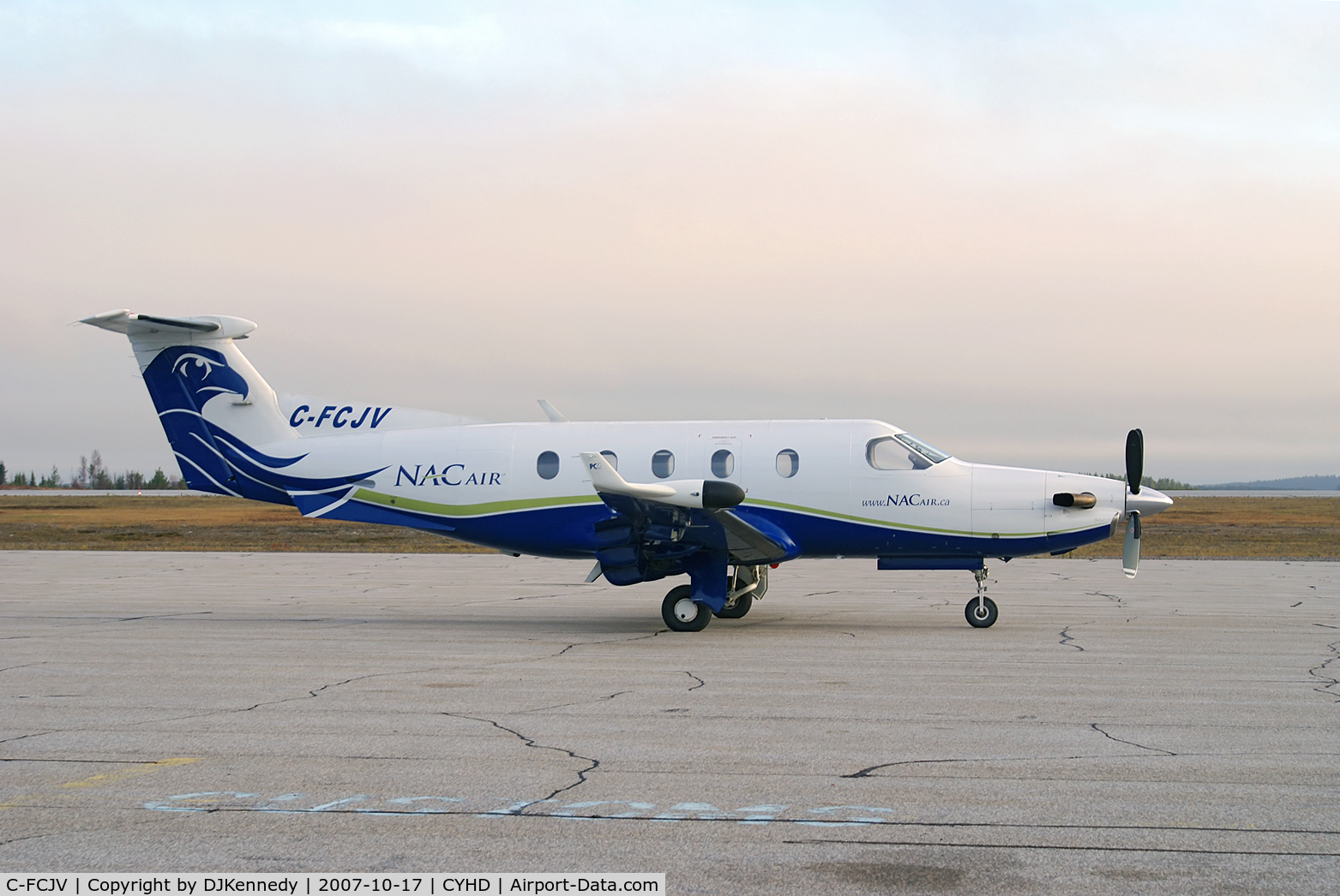 C-FCJV, 1998 Pilatus PC-12/45 C/N 240, With NAC paint (NAC is now out of business as of early 2008)