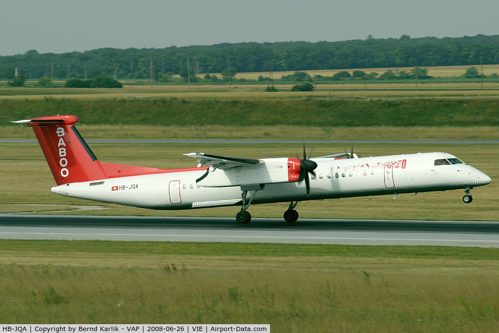 HB-JQA, 2000 De Havilland Canada DHC-8-402Q Dash 8 C/N 4017, Rwy 34