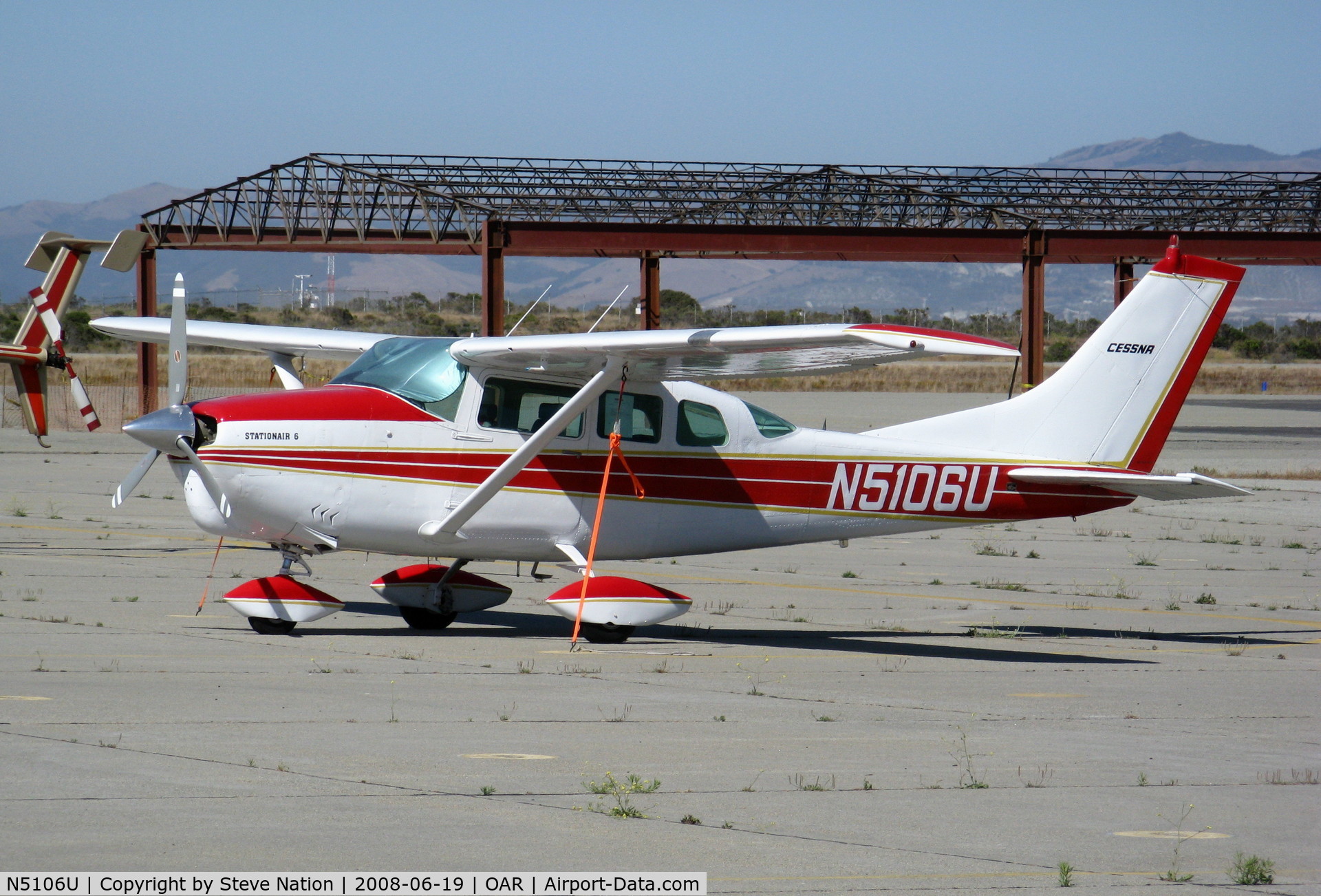 N5106U, 1964 Cessna 206 Super Skywagon C/N 206-0106, 1964 Cessna 206 in late afternoon sun @ Seaside, CA