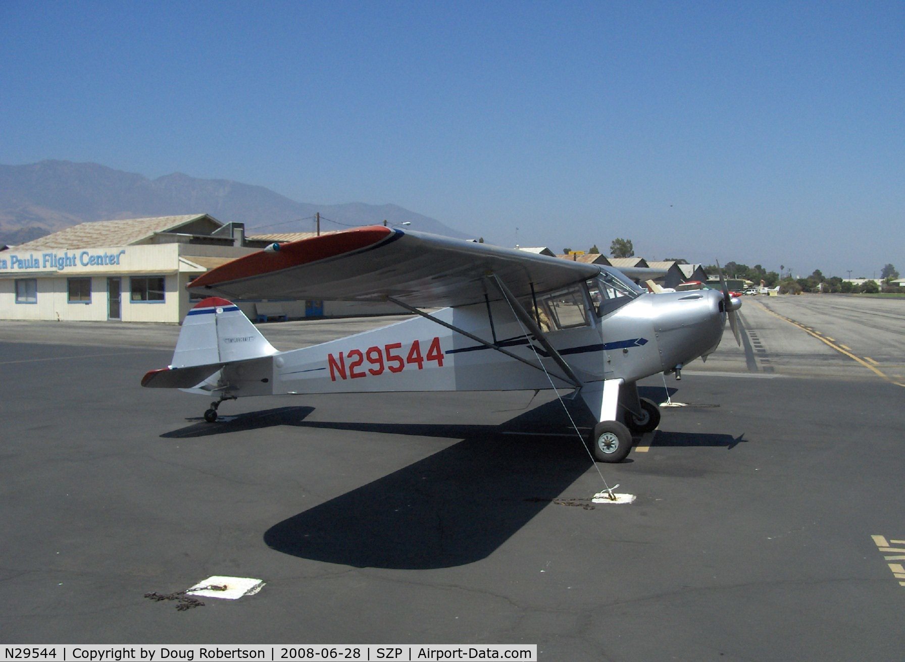 N29544, 1940 Taylorcraft BL-65 (L-2F) C/N 2387, 1940 Taylorcraft BL-65, Continental A&C-65 65 Hp engine change from original Lycoming, clear lexan approved airfoil mod over cabin top