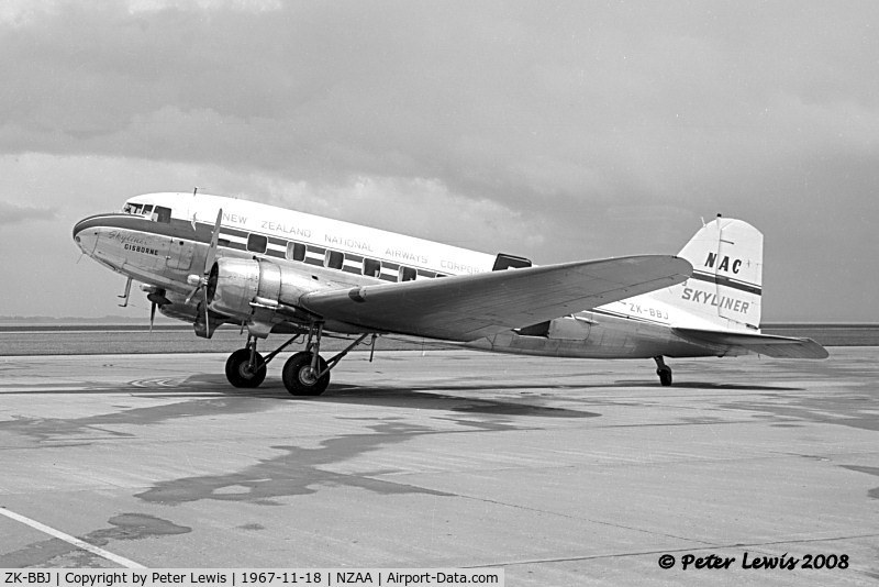 ZK-BBJ, 1945 Douglas DC-3 C/N 34222, NZ National Airways Corp., Wellington