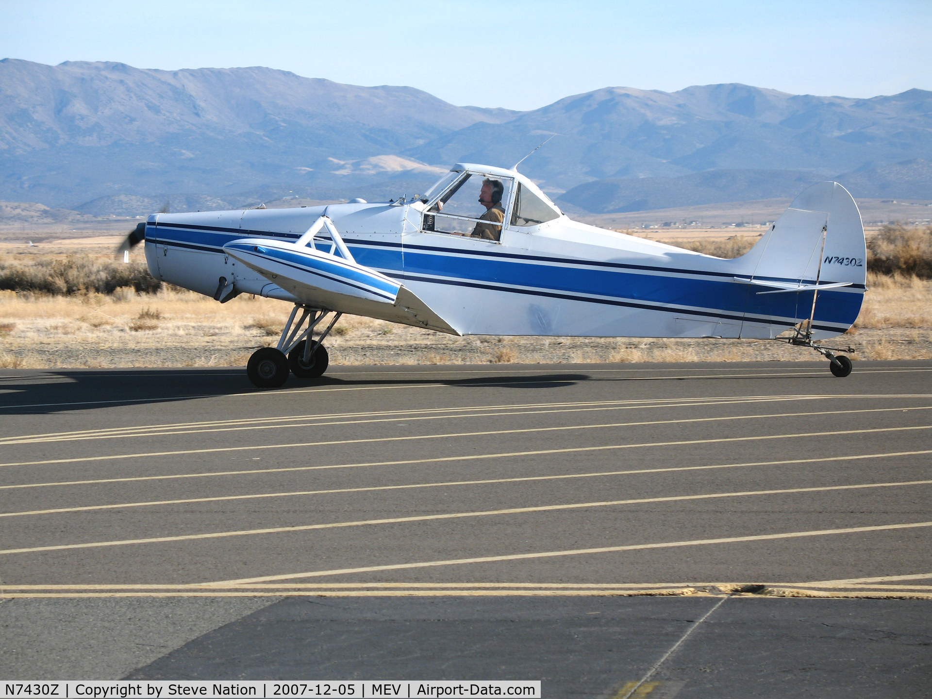 N7430Z, 1965 Piper PA-25-235 Pawnee C/N 25-3412, Glider tug 1965 Piper PA-25-235 taxying @ Minden, NV