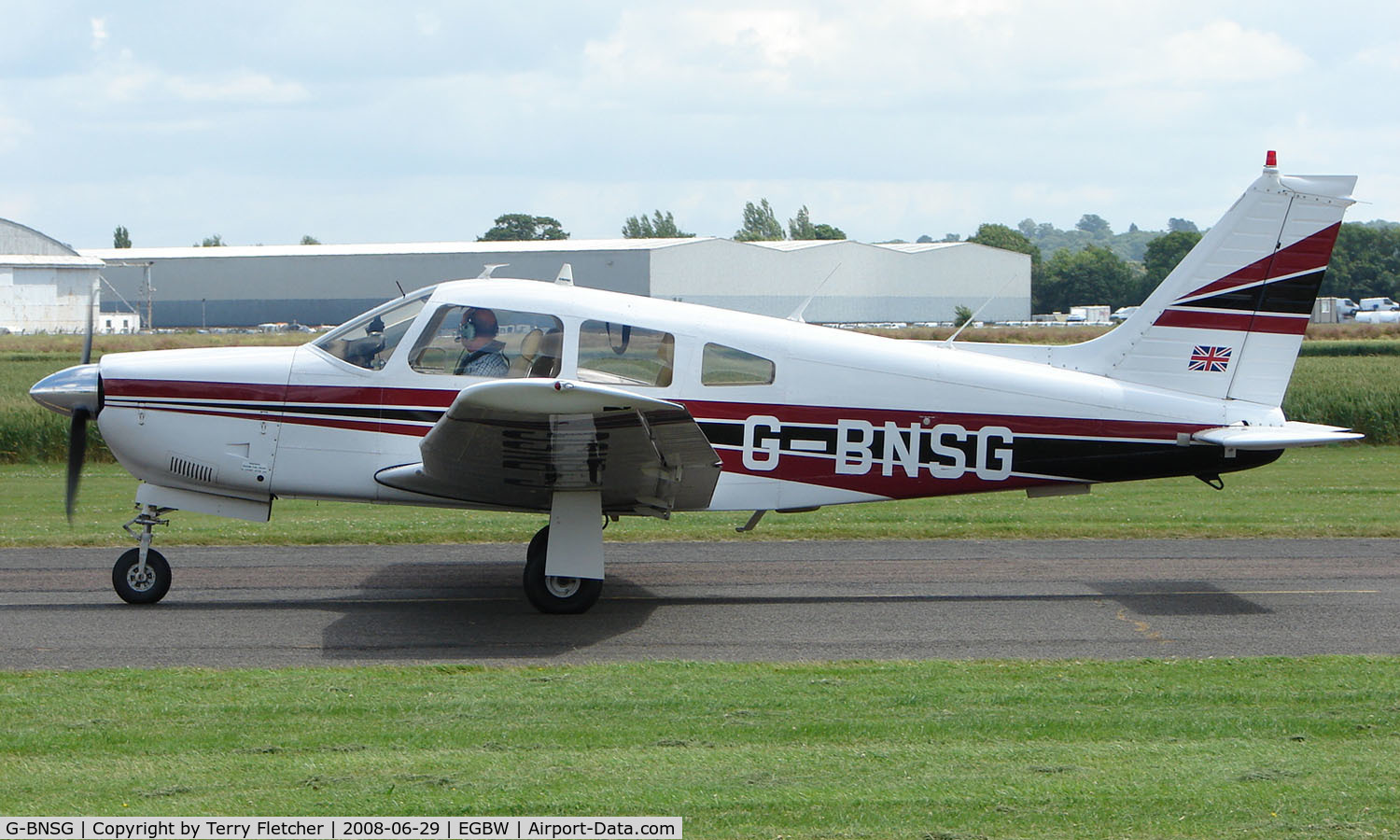G-BNSG, 1978 Piper PA-28R-201 Cherokee Arrow III C/N 28R-7837205, Piper Pa28R-201 on a sunny Sunday afternoon at Wellesbourne