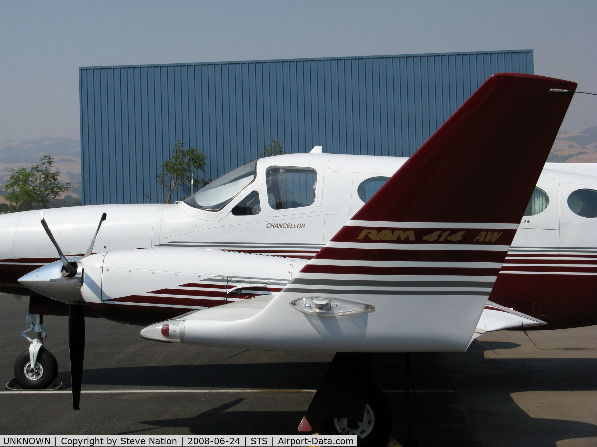 UNKNOWN, Miscellaneous Various C/N unknown, RAM conversion CLOSE-UP winglets 1979 Cessna 414A N414GM? (no rudder) @ Petaluma, CA