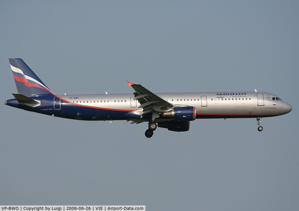 VP-BWO, 2004 Airbus A321-211 C/N 2337, Aeroflot A321