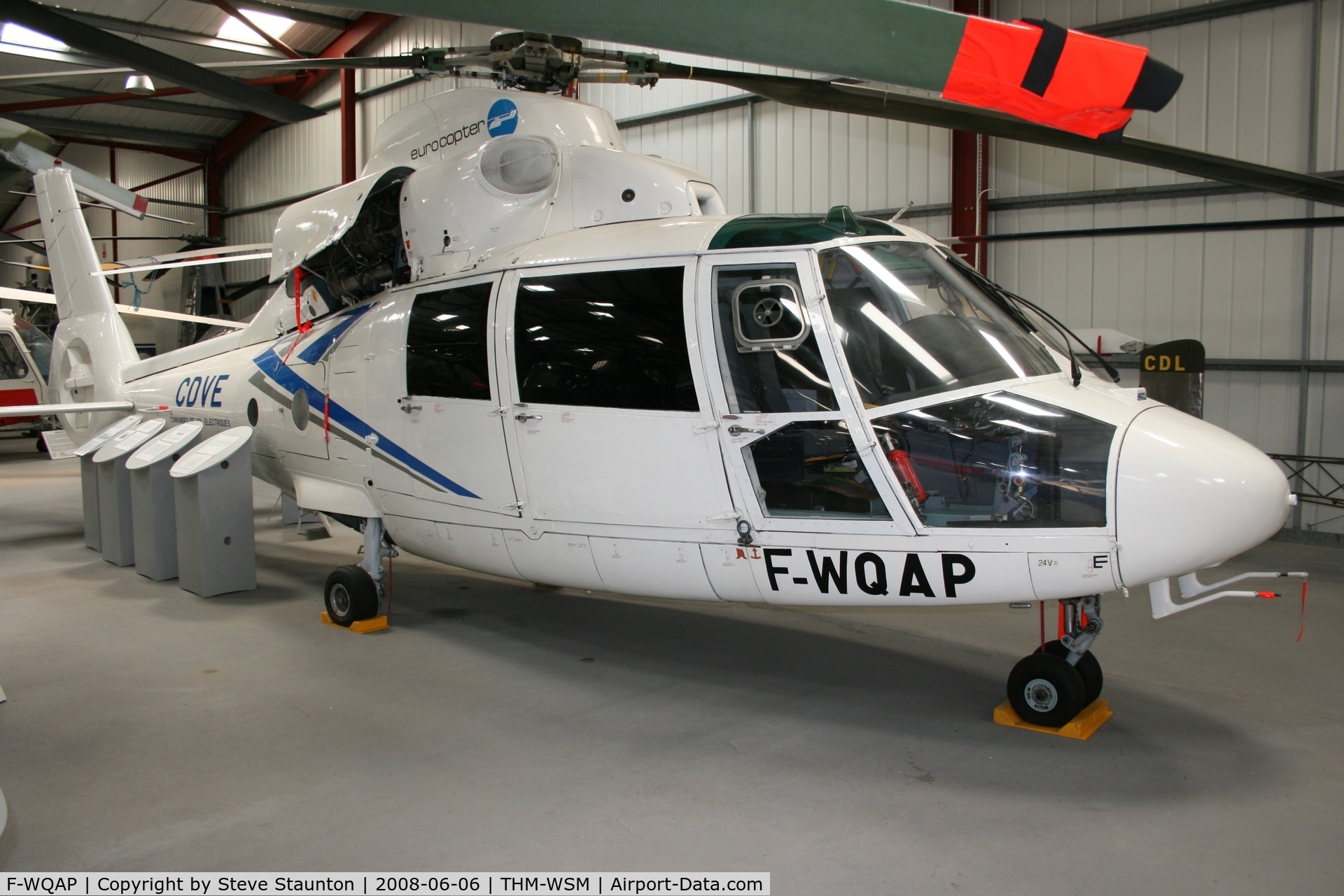 F-WQAP, Eurocopter SA365N Dauphin C/N 6001, Taken at the Helicopter Museum (http://www.helicoptermuseum.co.uk/)