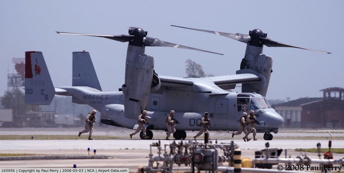 165956, Bell-Boeing MV-22B Osprey C/N D0040, The Devil Dogs' newest battle-taxi, showing her stuff
