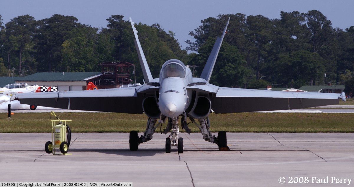 164895, McDonnell Douglas F/A-18C Hornet C/N 1227/C356, Another airport, another day of sitting standby.  Poor girl