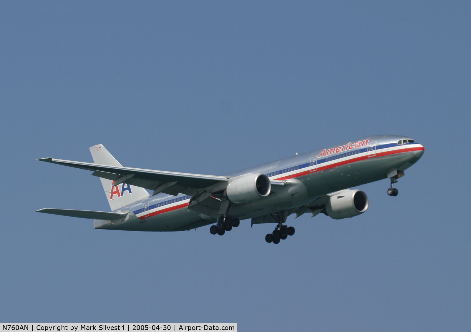 N760AN, 2002 Boeing 777-223 C/N 31477, Ft Lauderdale 2005
