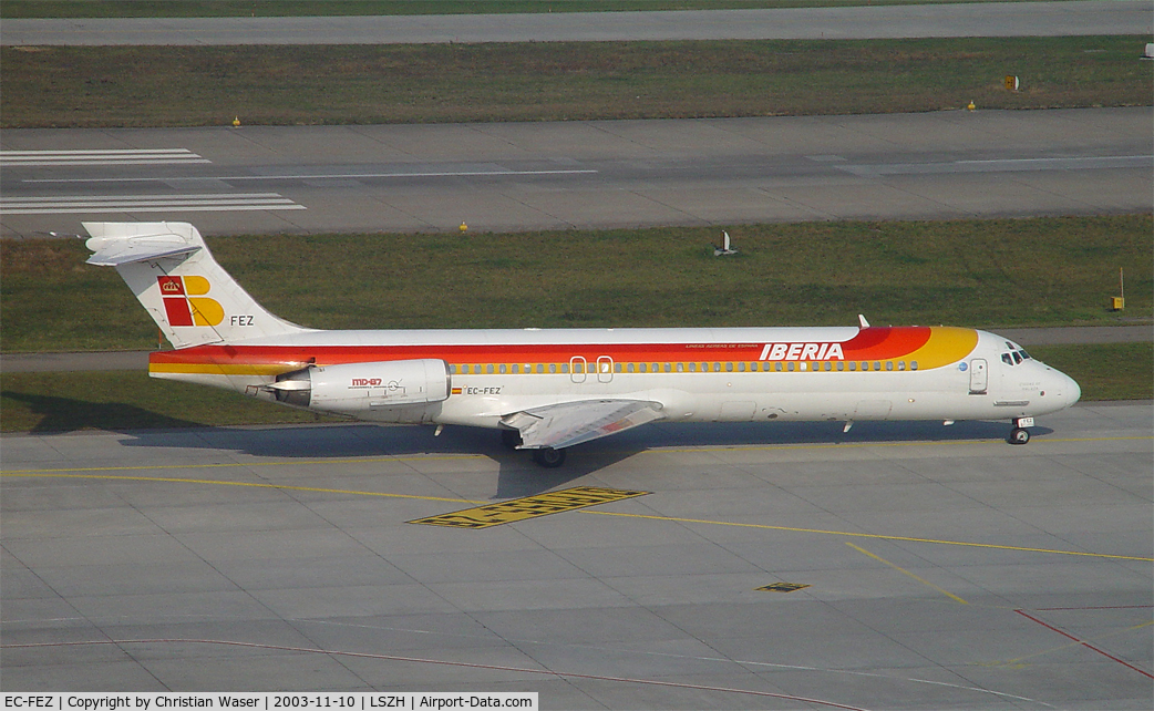 EC-FEZ, 1991 McDonnell Douglas MD-87 (DC-9-87) C/N 53207, Iberia