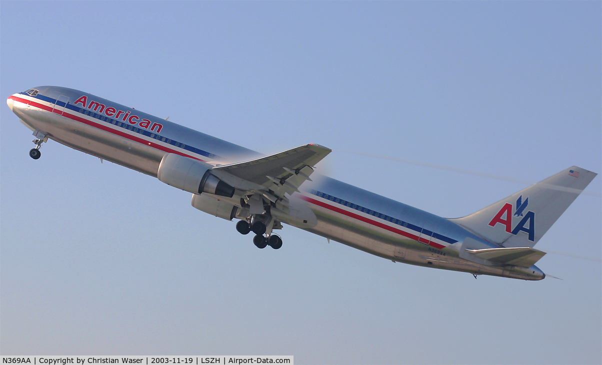 N369AA, 1992 Boeing 767-323 C/N 25196, American