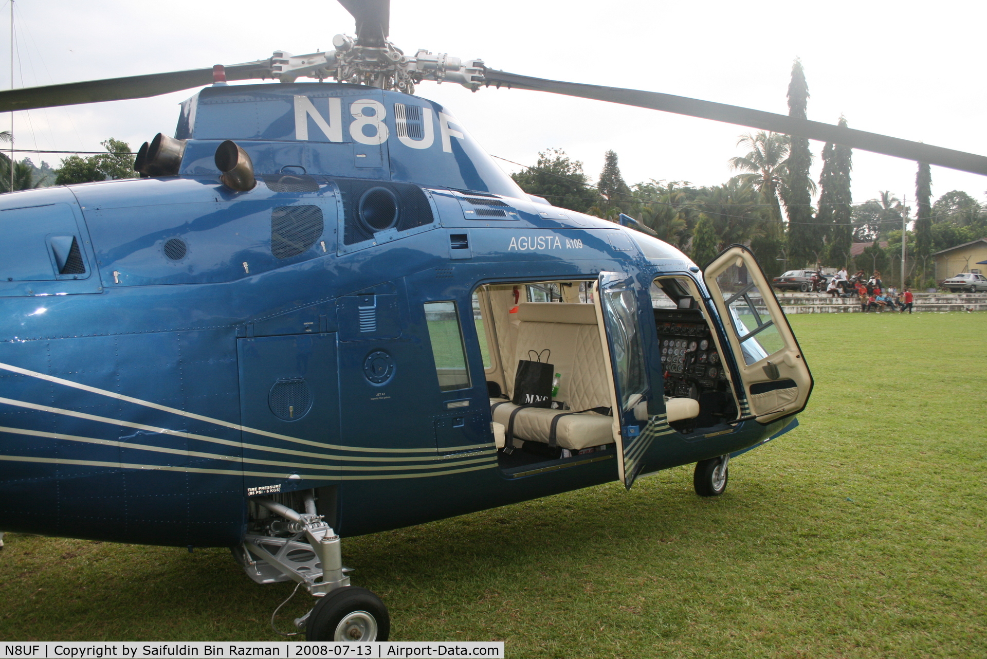 N8UF, 1985 Agusta A-109A-II C/N 7268, at Dabung,Kelantan,Malaysia