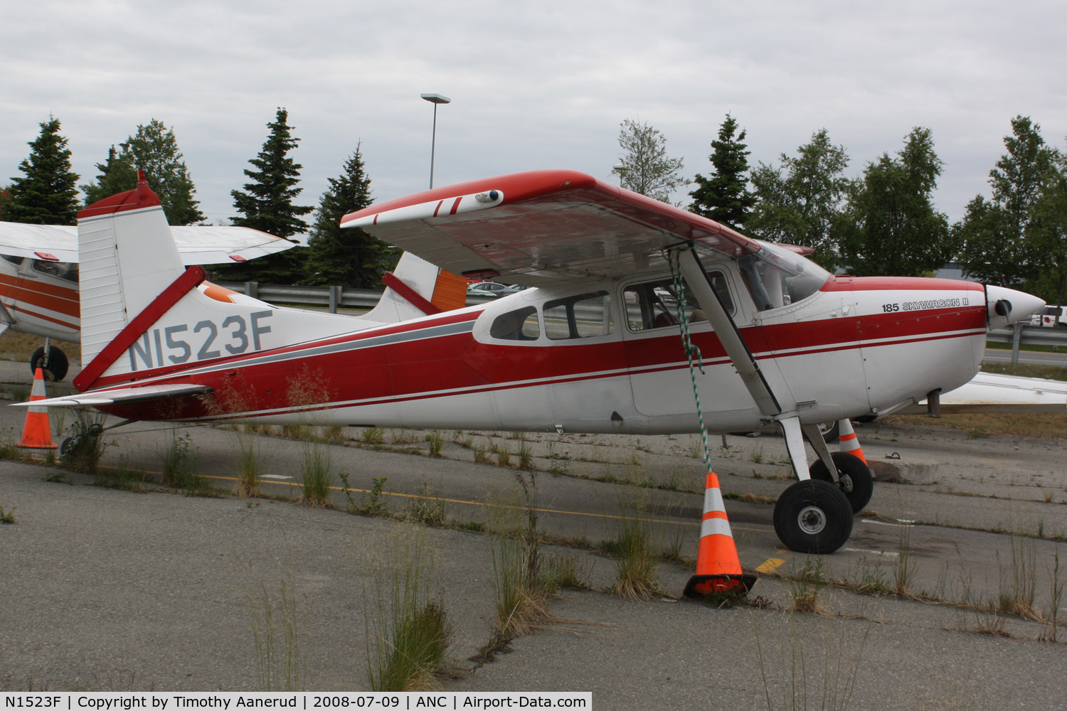 N1523F, 1965 Cessna 185D Skywagon C/N 185-0866, General Aviation parking area at Anchorage