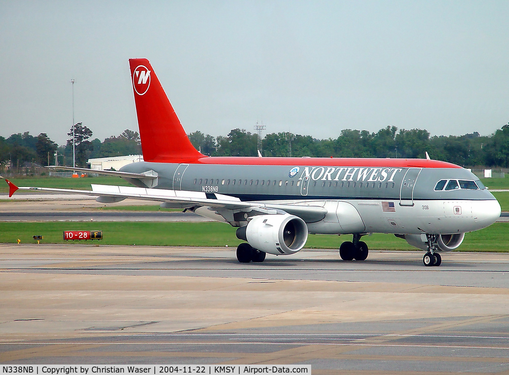 N338NB, 2002 Airbus A319-114 C/N 1693, Northwest