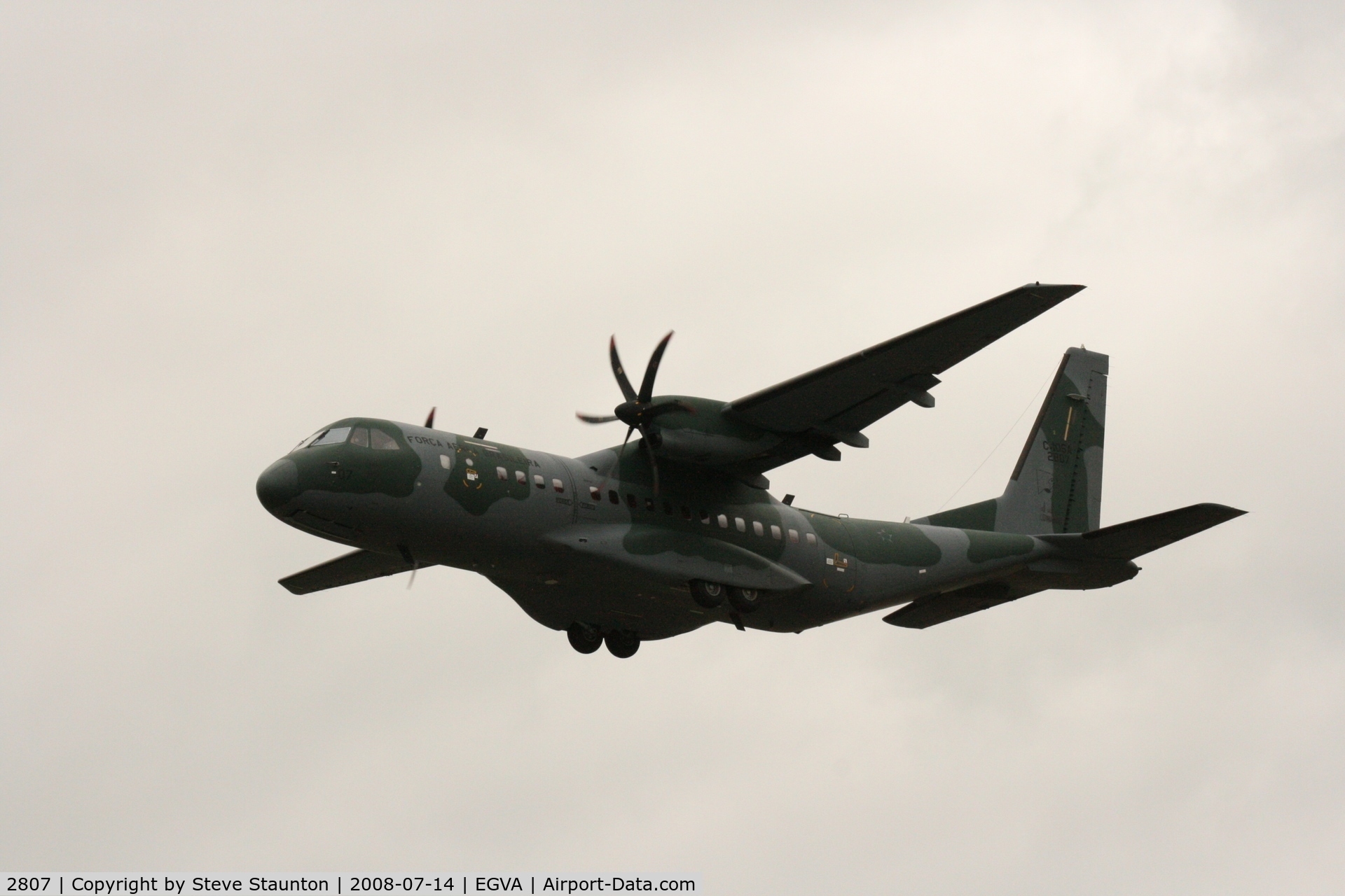 2807, CASA C-105A Amazonas C/N S-040, Taken at the Royal International Air Tattoo 2008 during arrivals and departures (show days cancelled due to bad weather)