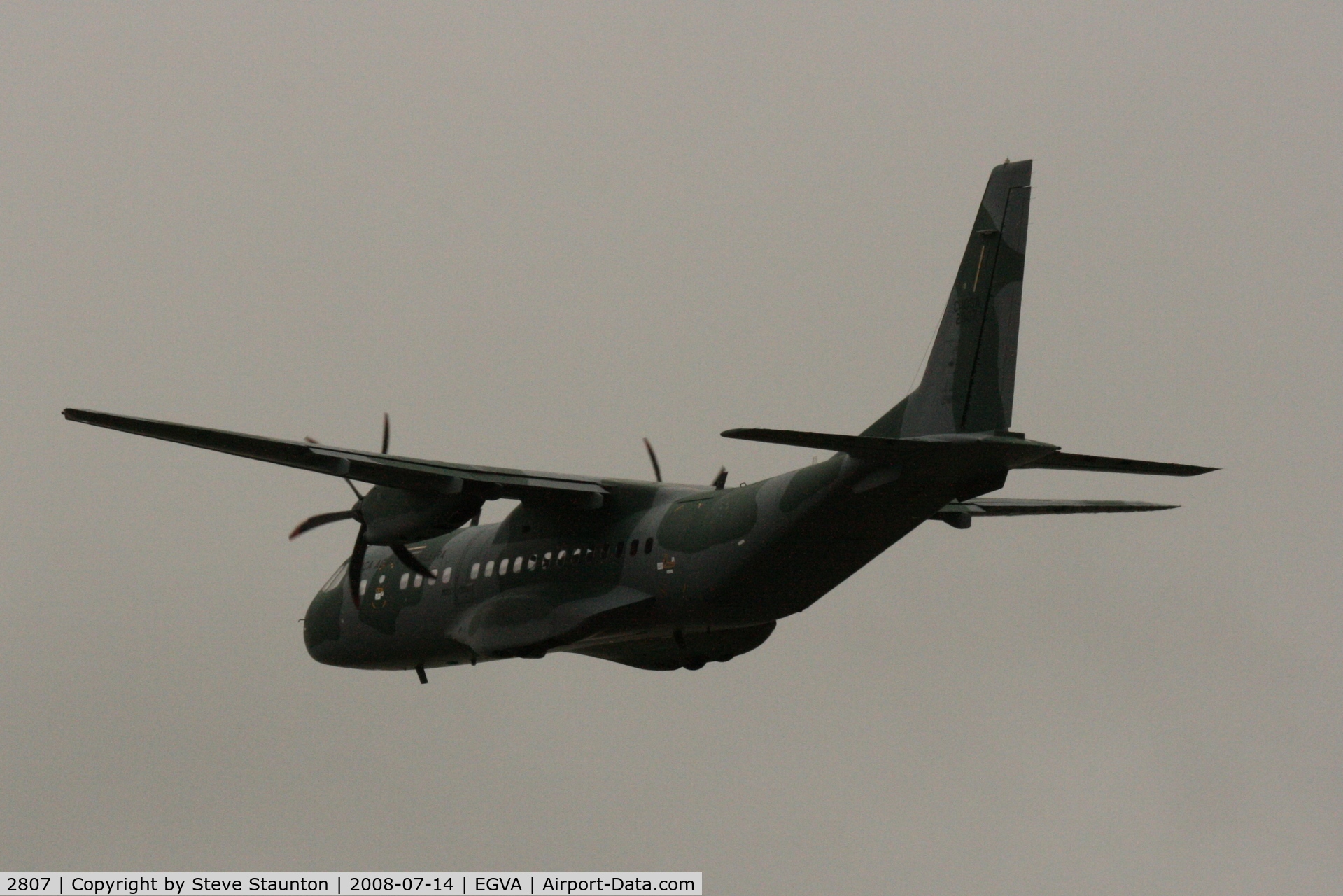 2807, CASA C-105A Amazonas C/N S-040, Taken at the Royal International Air Tattoo 2008 during arrivals and departures (show days cancelled due to bad weather)