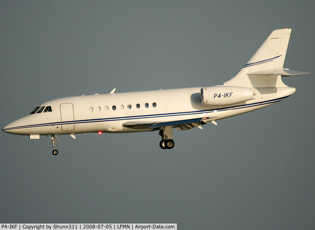P4-IKF, 2005 Dassault Falcon 2000 C/N 227, Landing rwy 05L