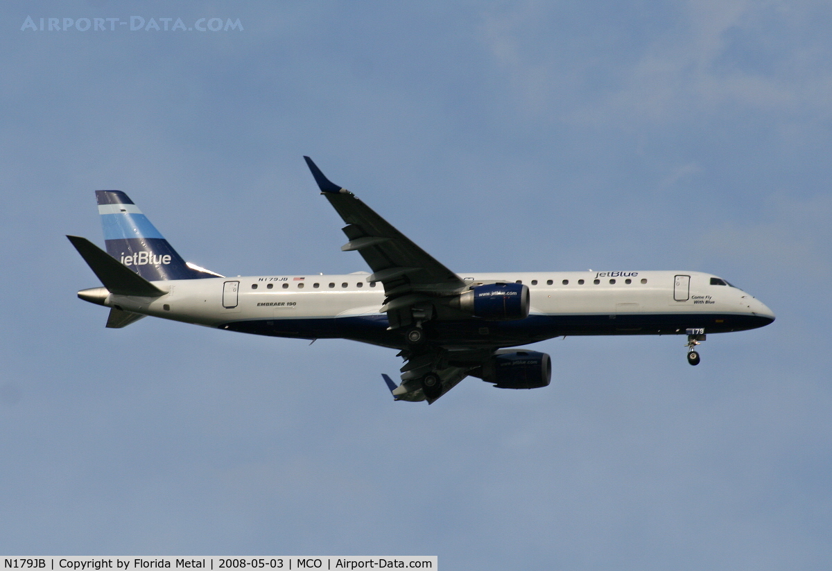 N179JB, 2005 Embraer 190AR (ERJ-190-100IGW) C/N 19000006, Jet Blue E190 from CUN