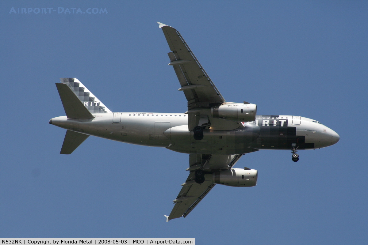 N532NK, 2007 Airbus A319-132 C/N 3165, Spirit A319