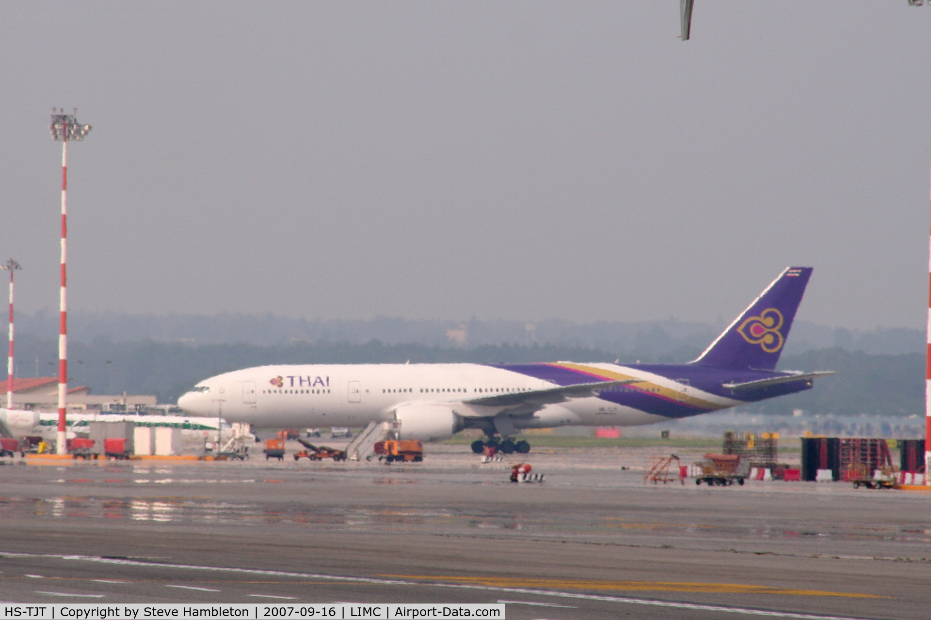 HS-TJT, 2006 Boeing 777-2D7/ER C/N 34588, Too far away and too hazy, but I couldn't resist a shot of this beauty!