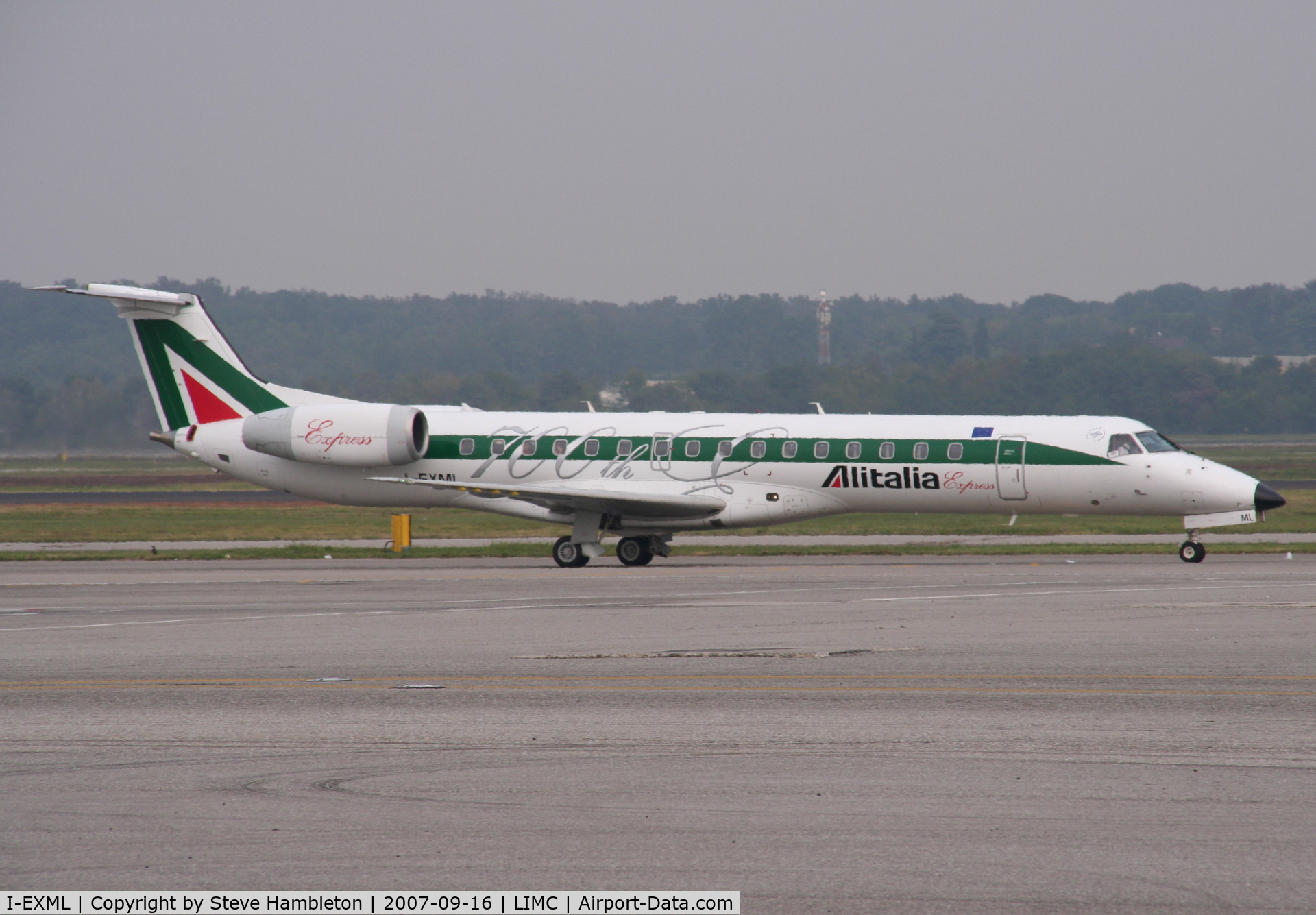 I-EXML, 2003 Embraer ERJ-145LR (EMB-145LR) C/N 145709, With the special marking celebrating the 700th ERJ