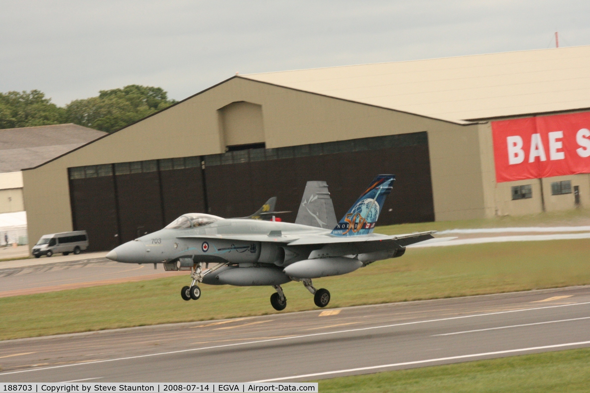 188703, McDonnell Douglas CF-188A Hornet C/N 0104/A073, Taken at the Royal International Air Tattoo 2008 during arrivals and departures (show days cancelled due to bad weather)