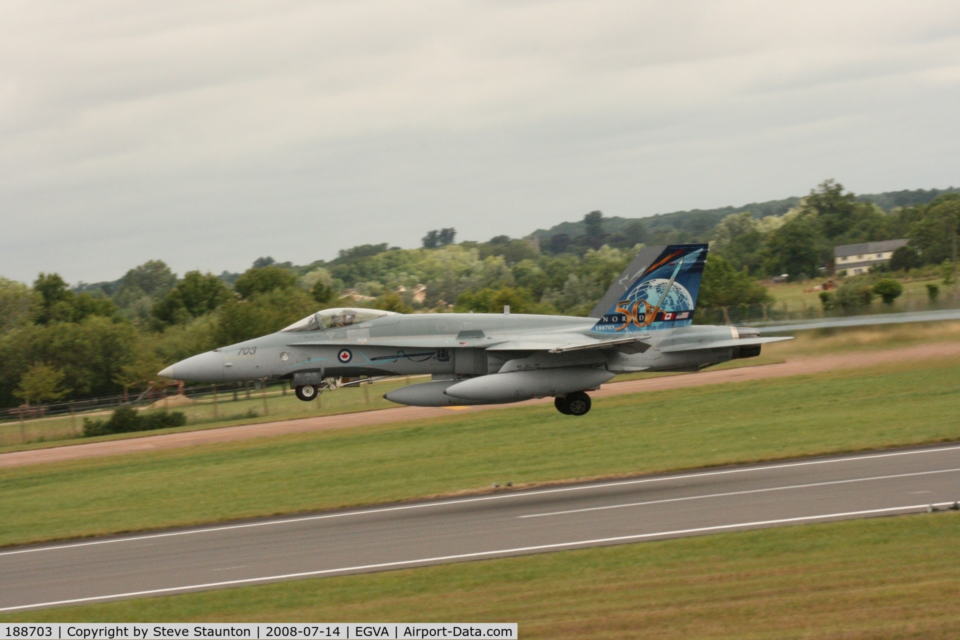 188703, McDonnell Douglas CF-188A Hornet C/N 0104/A073, Taken at the Royal International Air Tattoo 2008 during arrivals and departures (show days cancelled due to bad weather)