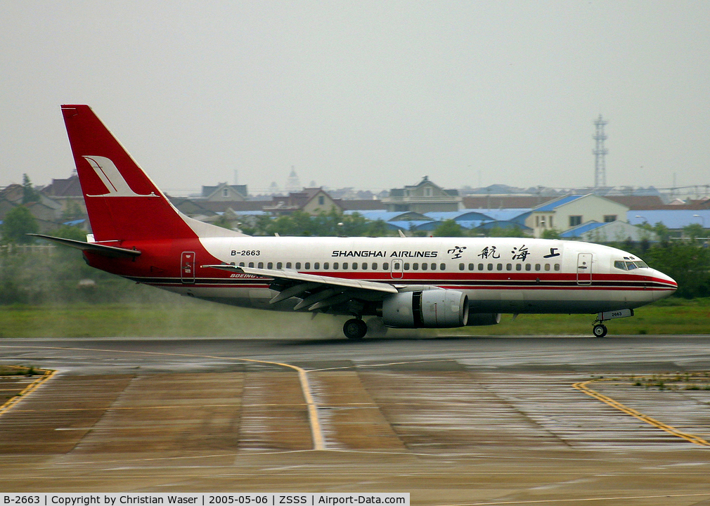 B-2663, 1998 Boeing 737-7AD C/N 28437, Shanghai Airlines