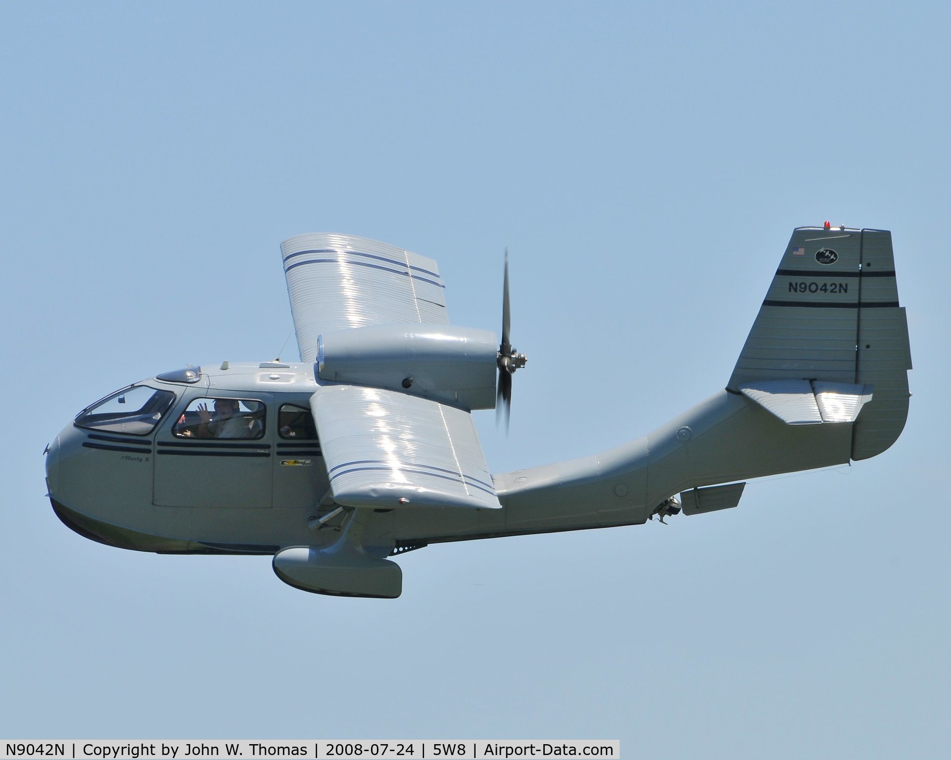 N9042N, 1947 Republic RC-3 Seabee C/N 275, Departing runway 4