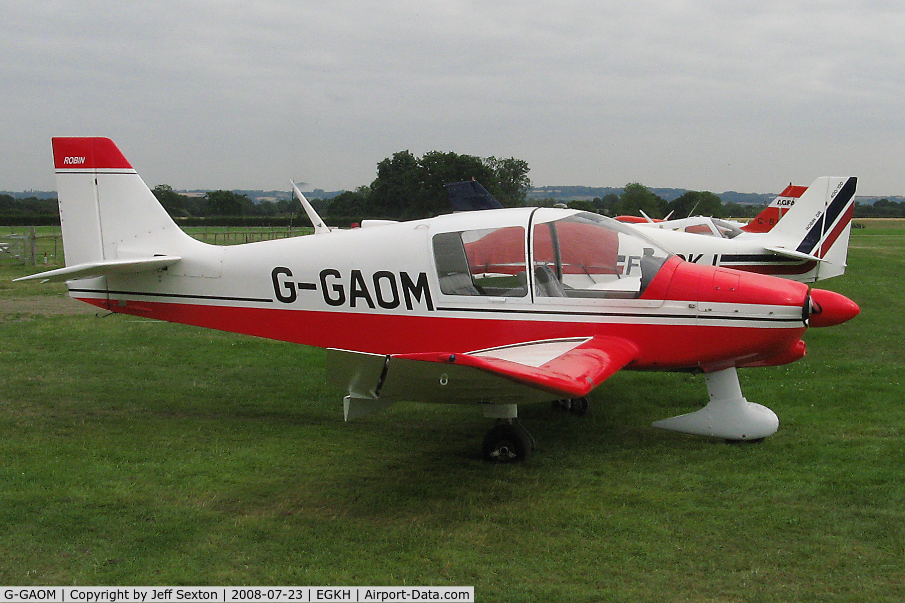G-GAOM, 1977 Robin DR-400-108  Dauphin 2+2 C/N 1220, On flight line at Lashenden/Headcorn