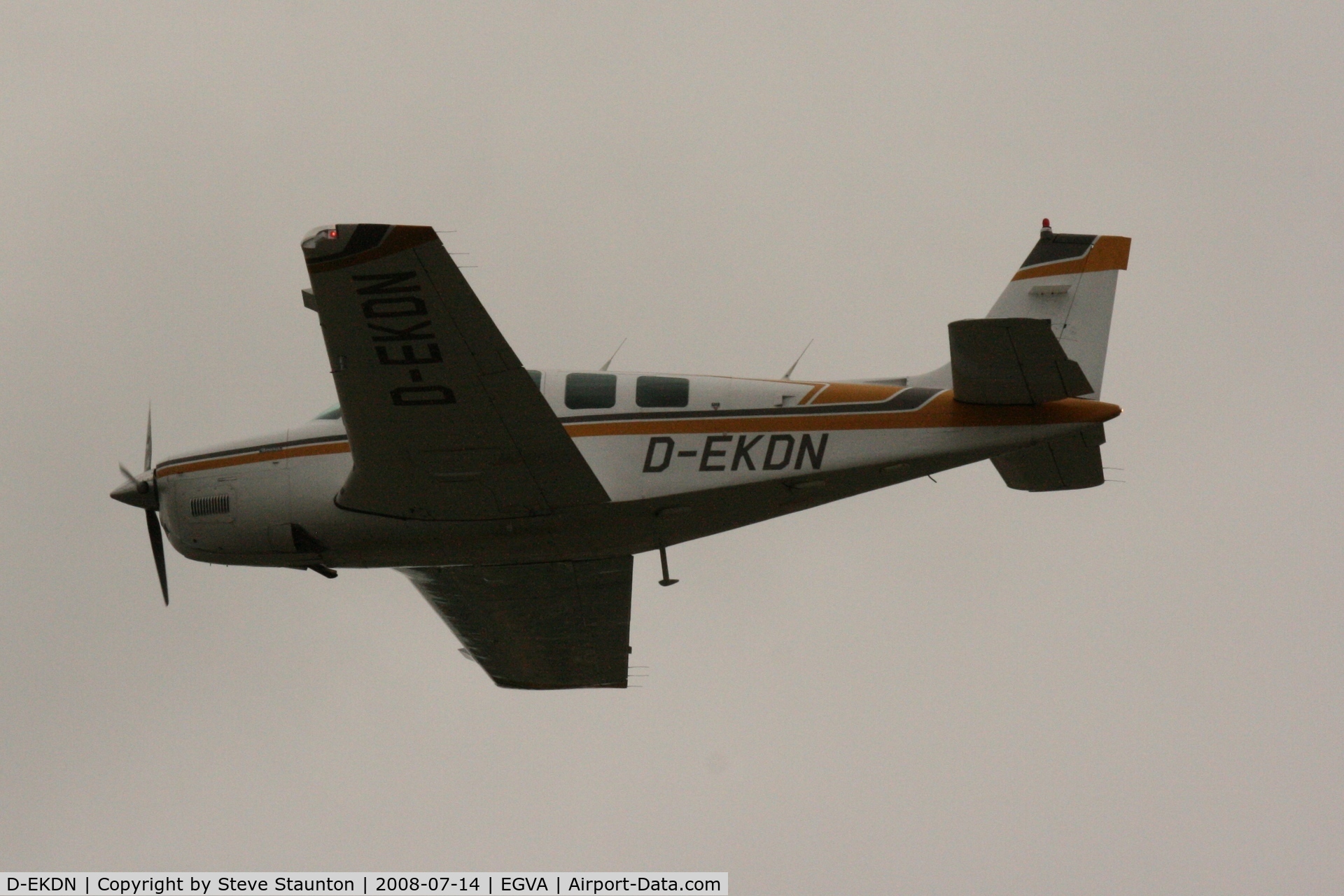 D-EKDN, 1987 Beechcraft A36 Bonanza C/N E-2353, Taken at the Royal International Air Tattoo 2008 during arrivals and departures (show days cancelled due to bad weather)