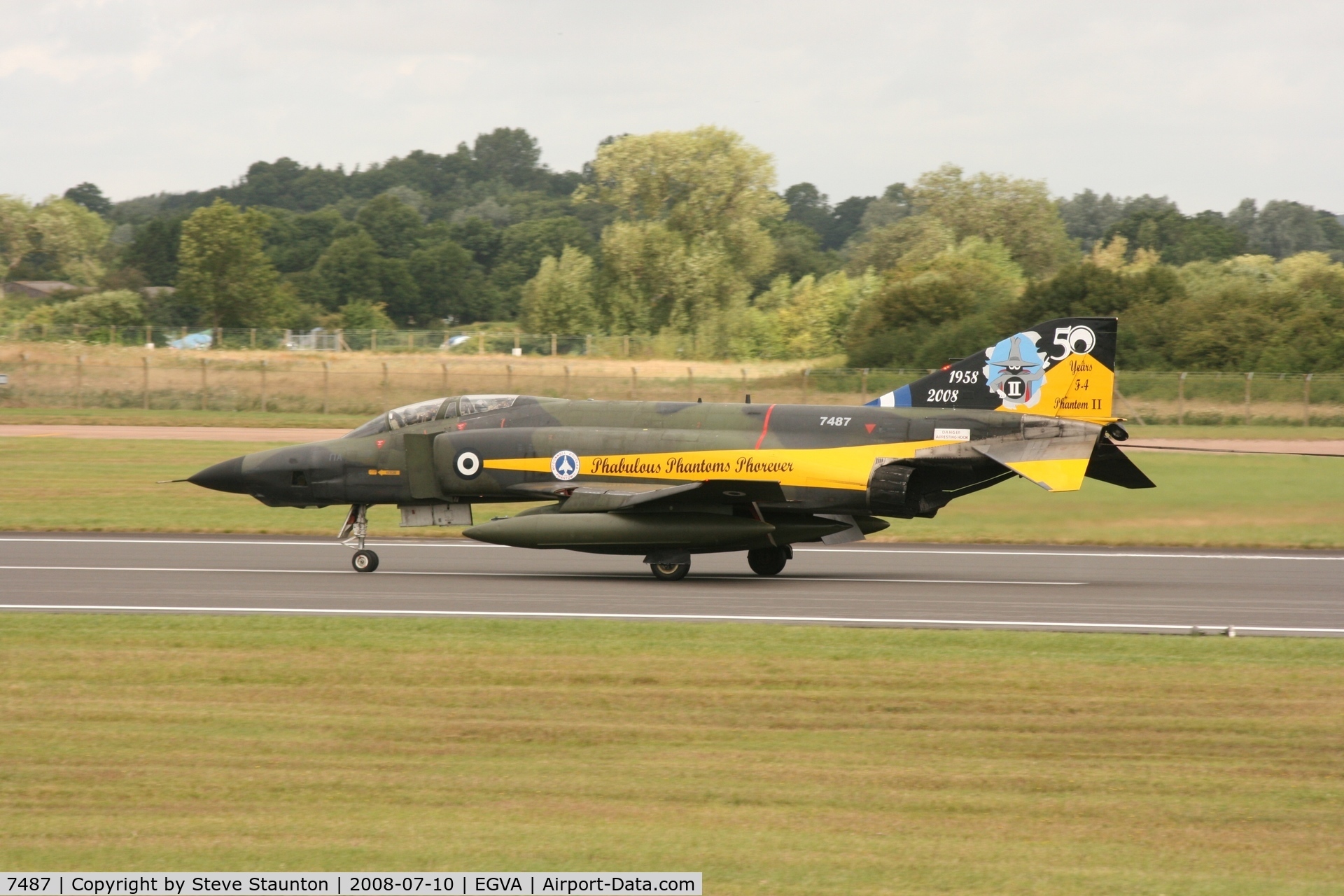 7487, McDonnell Douglas RF-4E Phantom II C/N 4101, Taken at the Royal International Air Tattoo 2008 during arrivals and departures (show days cancelled due to bad weather)