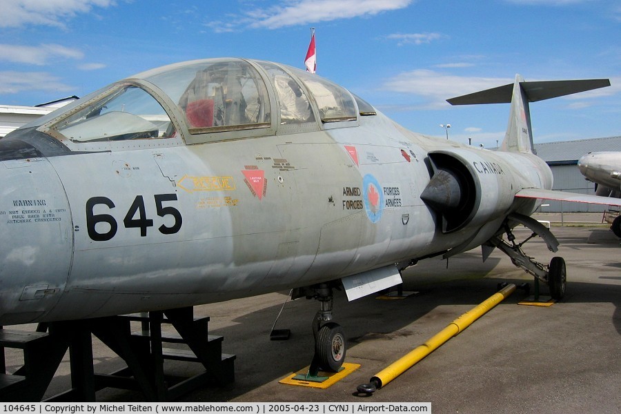 104645, Lockheed CF-104D Starfighter C/N 583A-5315, Displayed at the Canadian Museum of Flight