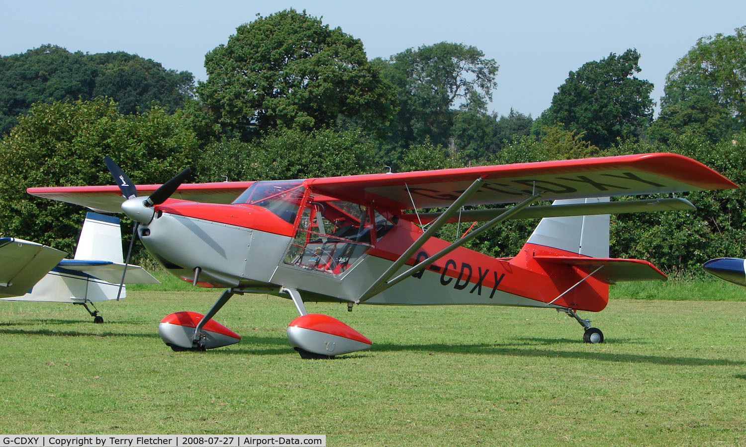 G-CDXY, 2007 Skystar Kitfox Series 7 C/N PFA 172D-14112, Skystar Kitfox Mk7 - a visitor to Baxterley Wings and Wheels 2008 , a grass strip in rural Warwickshire in the UK