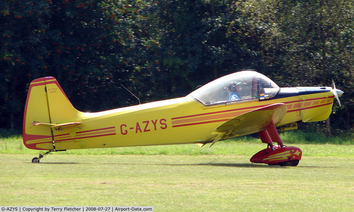 G-AZYS, 1961 Scintex CP-301C-1 Emeraude C/N 568, Scintex CP301-C1 - a visitor to Baxterley Wings and Wheels 2008 , a grass strip in rural Warwickshire in the UK